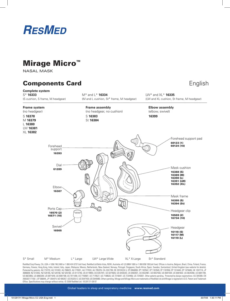 מכלול מרפק למסכות MIRAGE ACTIVA LT, MIRAGE MICRO, MIRAGE SOFTGEL - RESMED – תמונה 3