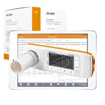 ספירומטר MIR SPIROBANK II SMART עם 60 טורבינות FLOWMIR