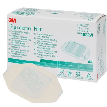 חבישת סרט שקוף סטרילית 3M Tegaderm Film 1622W 4.4x4.4 ס״מ