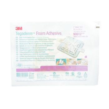 חבישת ספוג דביקה 3M Tegaderm Foam 90612 ריבועית 14.3x14.3 ס״מ