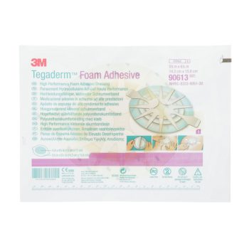 חבישת ספוג דביקה 3M Tegaderm Foam 90613 אובלית 14.3x15.6 ס״מ