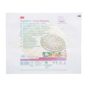 חבישת ספוג דביקה 3M Tegaderm Foam 90616 אובלית 19x22.2 ס״מ