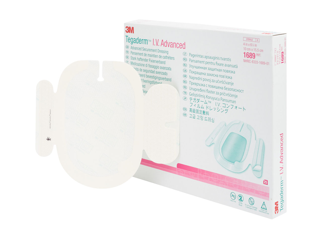 חבישת קיבוע I.V. Advanced 3M Tegaderm 1689 10x15.5 ס״מ