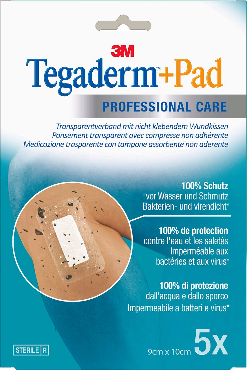 חבישת אי עם רפידה 3M Tegaderm + Pad 3586NP אריזת מרפאה 9x10 ס״מ