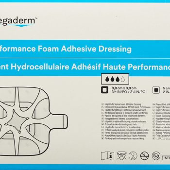 חבישת ספוג דביקה 3M Tegaderm Foam 90610 ריבועית 8.8x8.8 ס״מ
