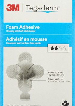 חבישת ספוג דביקה 3M Tegaderm Foam 90615 תלתן 6.9x6.9 ס״מ
