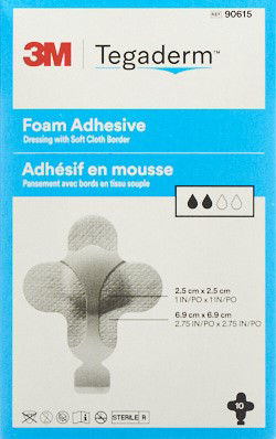 חבישת ספוג דביקה 3M Tegaderm Foam 90615 תלתן 6.9x6.9 ס״מ